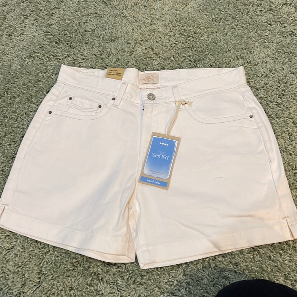 Levi’s 515 white denim shorts new with tags